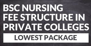 BSc Nursing Fees in Private Colleges in India 2024-2025